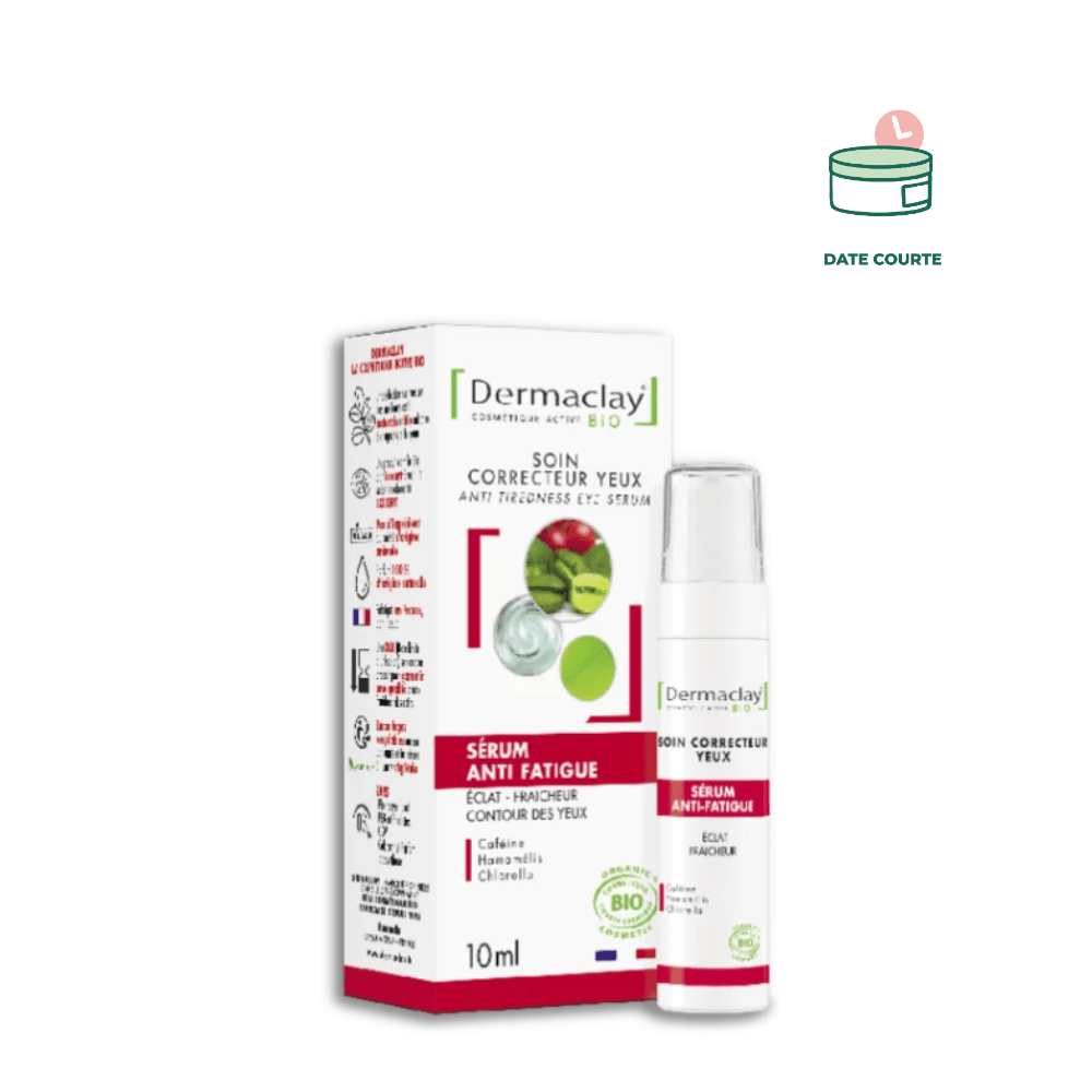 SÉRUM CORRECTEUR YEUX ANTI-FATIGUE - CERTIFIÉ BIO correcteur Dermaclay À utiliser de préférence avant novembre 2024 10 ml
